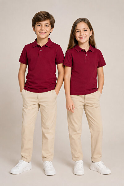 Soweto Children's Unisex 2-Pack Polo Collar Short Sleeve School T-Shirt 100% ...