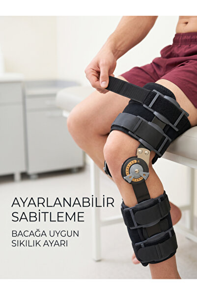Generic Brand New Angle Adjustable Knee Brace with Side Hinge and Adjustable ...