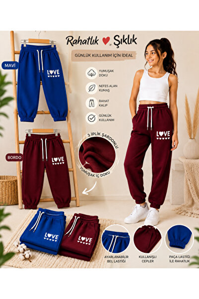 Genel Markalar KIZ ÇOCUK ALT EŞOFMAN (2 Lİ PAKET)