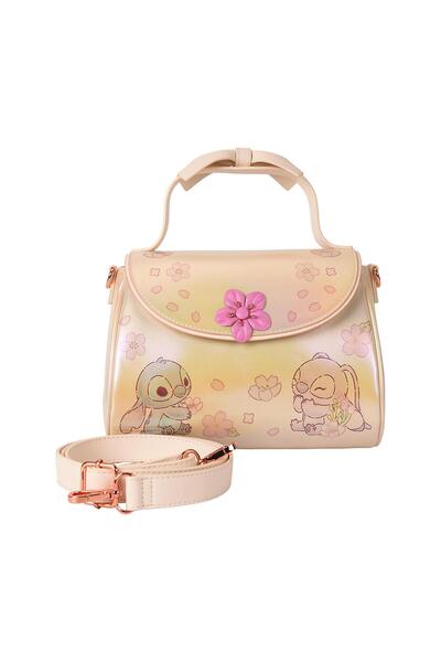 Loungefly Disney: Stitch – Geantă crossbody drăguță cu mâner cu fundiță (WDTB...