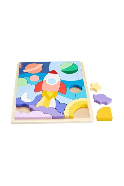 FISHER PRICE Fisher-Price – Wooden Space Blocks Puzzle (HXY42)
