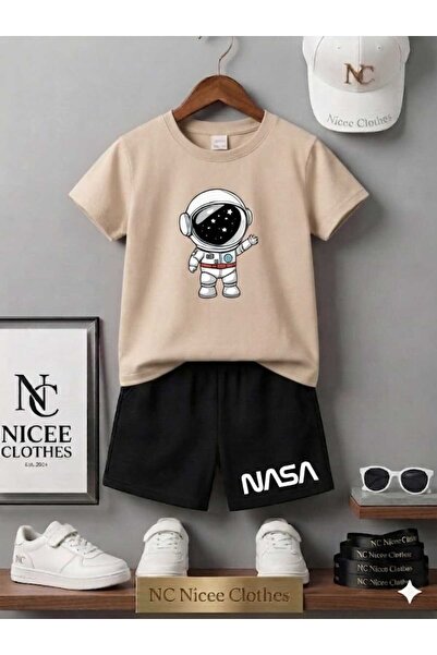 Leto Lykia Summer Children's T-Shirt Shorts Unisex (Nasa Astronaut Printed on...