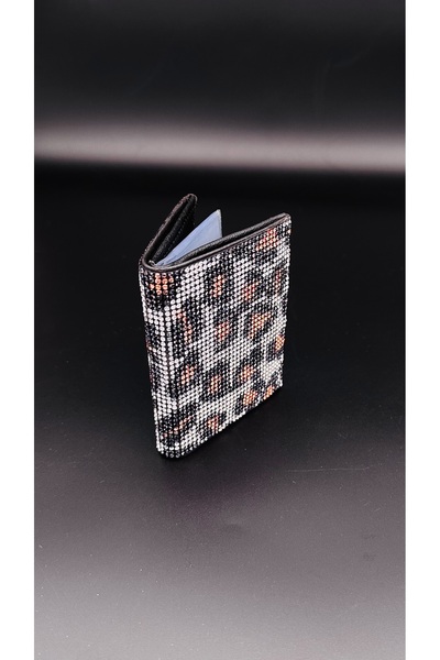 EFEAKS Stoned Leopard Yellow Pattern Card Holder Wallet
