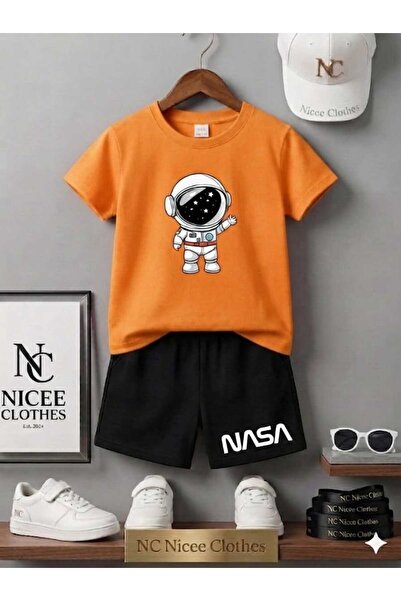 Leto Lykia Summer Children's T-Shirt Shorts Unisex (Nasa Astronaut Printed on...