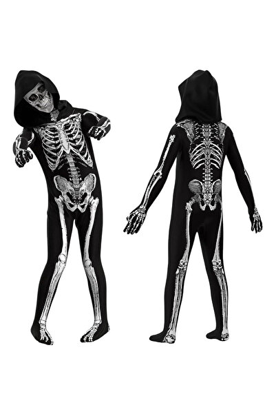 OtherMax Costum Schelet Copii Salopetă 160 cm — costum schelet copii, costum ...
