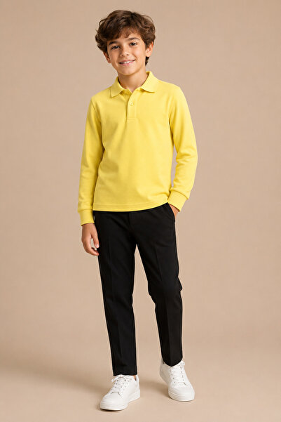 Soweto Children's Unisex Polo Collar Long Sleeve T-Shirt 100% Cotton 2-14 Years