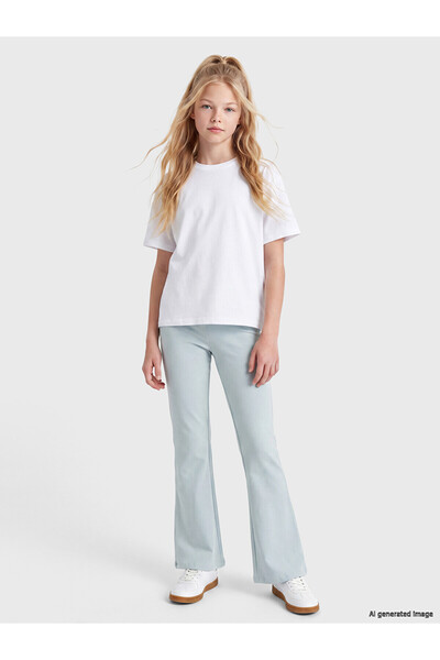 LC Waikiki Nevavm Girls' Elastic Waist Spanish Flare Leggings with a Difference