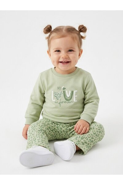 Kids Kingdom Cotton Heart Detailed 2-Piece Baby Girl Set