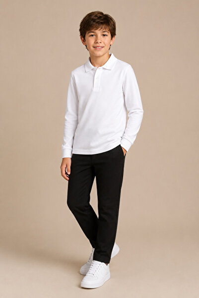 Soweto Children's Unisex Polo Collar Long Sleeve T-Shirt 100% Cotton 2-14 Years