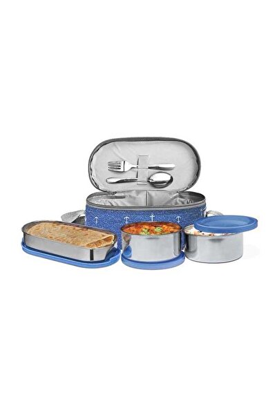 Milton Lunch Stainless Steel Lunch Box Tiffin – Set of 3 Leakproof Food Conta...