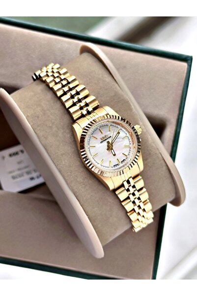 Romanson Special Design Gold Color 5 Atm Water Resistant Full Steel 24 Months...