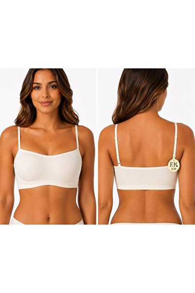 F.K . Lingerie Dikişsiz Fitilli Bralet – Ayarlanabilir İnce Askılı, Çıkarılab...