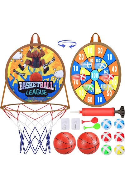 OtherMax Set 2 în 1: Coș de Baschet și Darts pentru Copii — joc sportiv copii...
