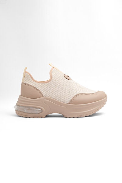Mamito Ayakkabı Mdl 782 Knitwear Detailed High-Sole Sports Shoes
