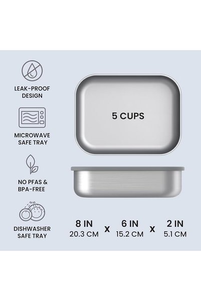 Bentgo Bentgo Leak-Proof Microsteel Lunchbox - Microwave and Oven Safe, Pin-Style Container