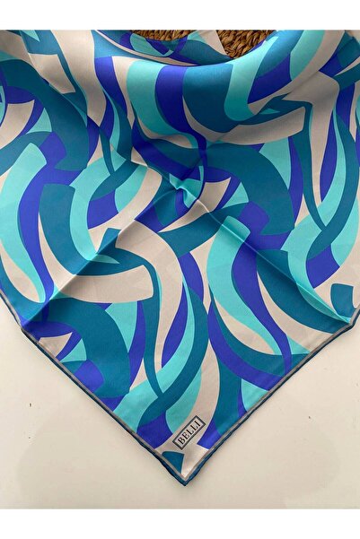 Belli Girdap Desen Twill İpek Eşarp