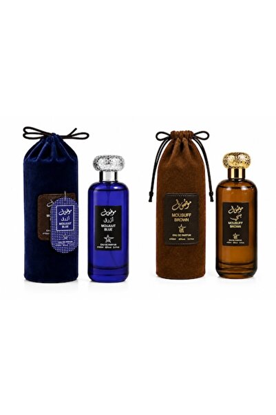 Ayelet Set de parfumuri unisex, Dubai Moujuut Blue & Mousuff Brown, Apă de pa...