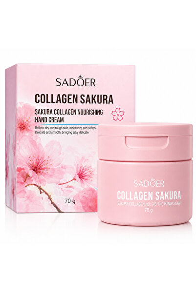 Belora Cremă de mâini cu colagen și sakura, 70 g, hidratare intensă pentru pi...