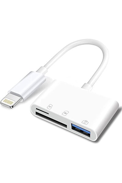 GENERAL محول كاميرا USB من نوع Apple Lightning إلى بطاقة SD وTF لأجهزة iPhone...