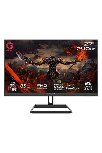 GAMEON شاشة ألعاب مقاس 27 بوصة، FHD Fast IPS، 1920×1080، 240 هرتز، 0.5 مللي ث...