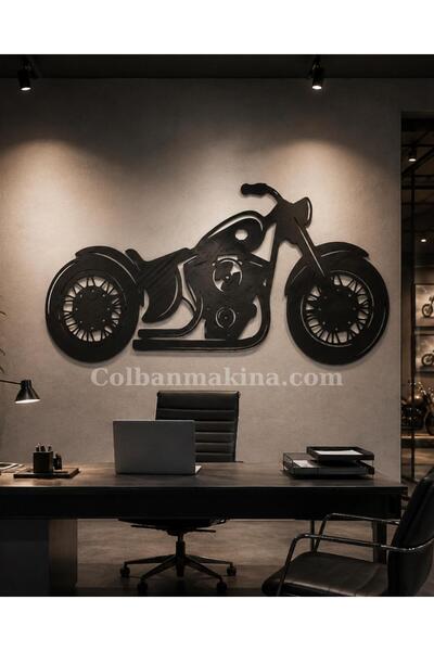 Chopper Motosiklet metal Duvar Dekoru