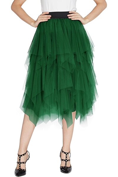 OtherMax Fustă Cloș Din Tulle Petticoat Verde Mărimea L — fusta tutu, fusta t...