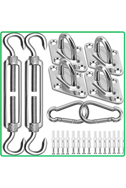 GENERAL Heavy Duty M6 Sail Shade Sail Mounting Kit 304 Stainless Steel Awning...