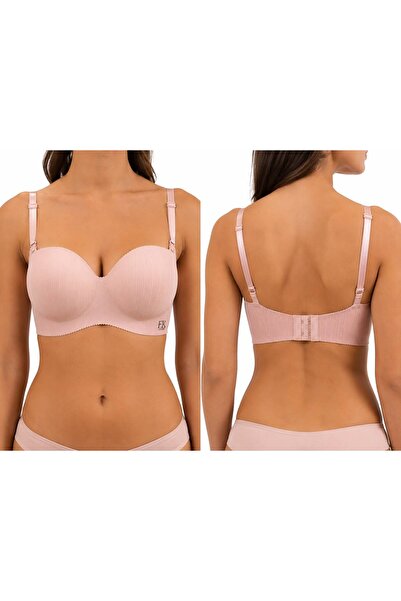 F.K . Lingerie Dikişsiz Fitilli Push-Up Sütyen – Çıkarılabilir Askılı, Balens...