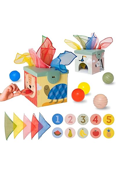 Taf Toys علبة مناديل تعليمية من تاف تويز، كرتون وبلاستيك، للجنسين، بتصميم مون...