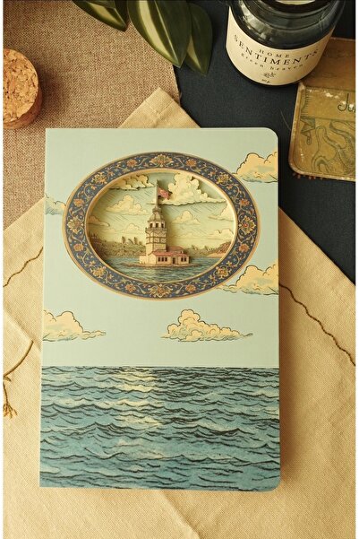 Nova Crafts Diorama Katmanlı Defter İstanbul Kız Kulesi Temalı Noktalı Defter...