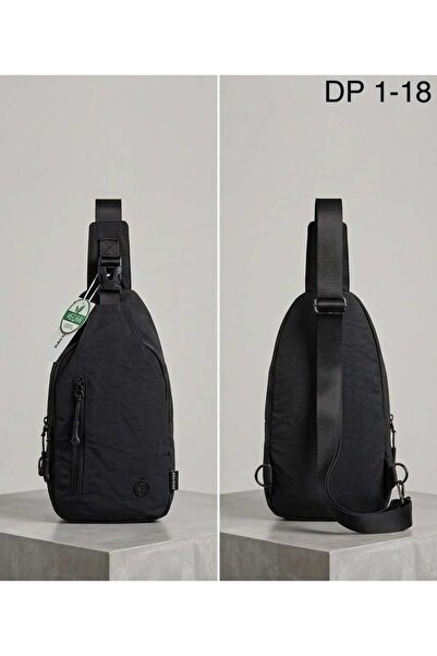 DAVID POLO %100 Vegan Waterproof Unisex Çapraz Göğüs Çantası Sling Bag Siyah ...