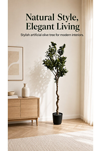 Yallabena 150cm Artificial Olive Tree – Realistic Indoor Decorative Faux Plan...