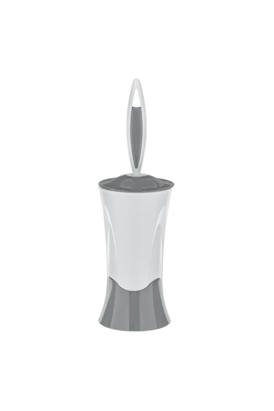 OEM Suport perie toaletă alb-gri, 37x11cm