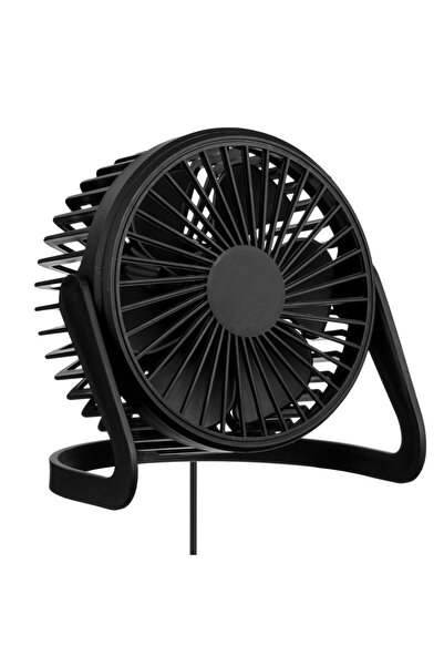 OEM Ventilator de birou USB negru de 14 cm cu suport reglabil