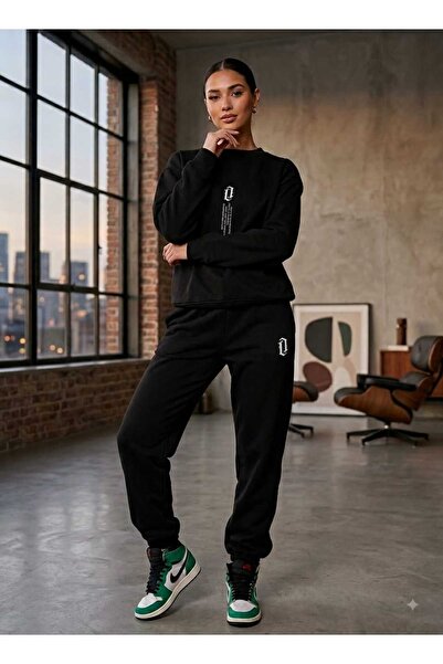 Generic Brand Zero Collar Sweat Suit 2-Piece Shardooned Winter Combination wi...