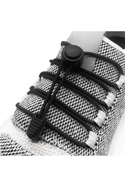 OEM Șireturi elastice negre, fără înnodare, de 110 cm, pentru adidași
