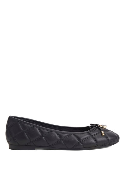 Tommy Hilfiger Siyah Kadın Babet TH CHARM QUILTED BALLERINA