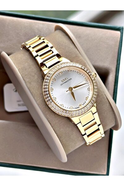 Romanson Special Design Gold Color Stone 5 Atm Water Resistant Full Steel 24 ...