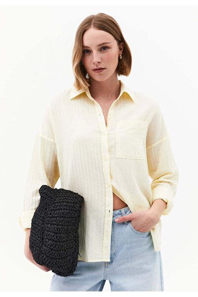 OXXO Oversize Long Sleeve Shirt With Pocket Detail - FLAN