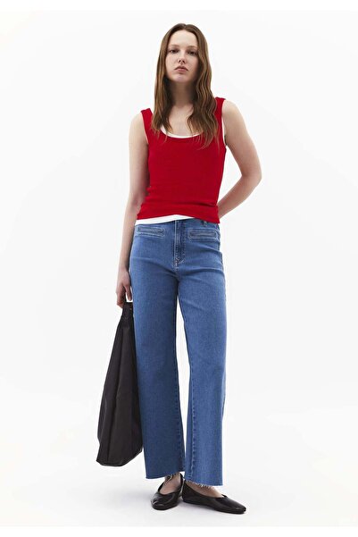 OXXO Ultra High Waist Wide Leg Pants - RODEO BLUE DENIM