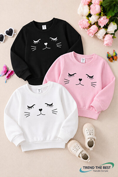 TREND THE BEST Trendin En İyisi Winter Unisex Black, Pink, White 3-Piece Swea...