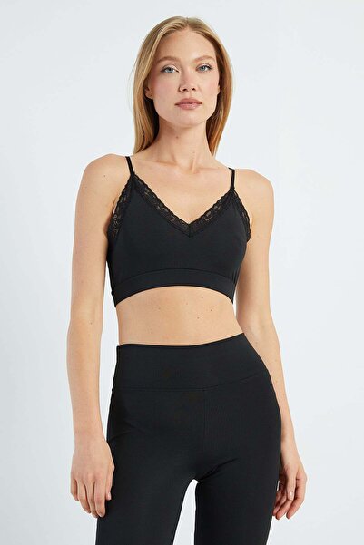 Fulla Moda Lace Detailed Covered Bustier