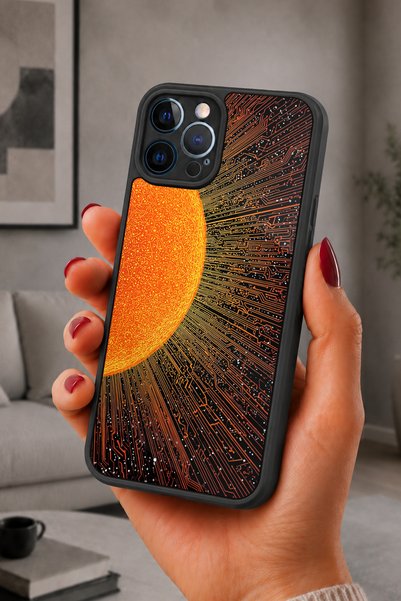 BGAKSESUAR iPhone 12 Pro Max Compatible Circuit Patterned Shockproof Case wit...
