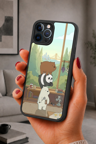 BGAKSESUAR iPhone 12 Pro Max Compatible Bears Patterned Shockproof Case with ...