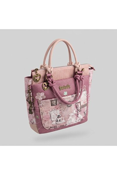 Sweet Candy Large Synthetic Backpack with Doll and Exterior Pockets for Women
