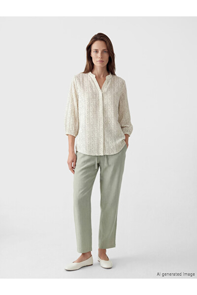 LC Waikiki I Beli Corded Linen Mixed Women's Pants from Freezen Store