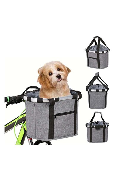 NOVOLAN Bicycle Pet Basket, Folding Front Bike Basket for Dogs and Cats, Oxfo...