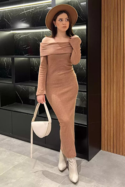 TOZLU Madonna Collar Women's Long Dress