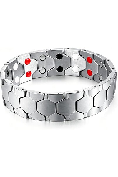 GENERAL Marsky Men's Health Care Bracelet Titanium Steel Magnetic Bracelet wi...