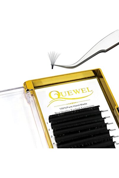 Quewel وصلات رموش عنقودية بلاصق لتضعيها بنفسك من كويول، رموش بلاصق فردي لثبات...
